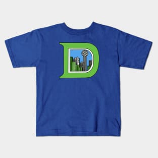 The Big D - Retro Dallas Design Kids T-Shirt